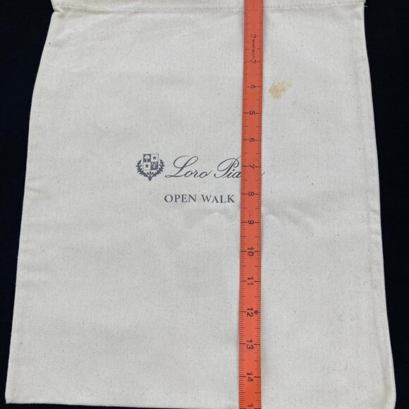 Loro Piana Dust Bag Cream Drawstring Wallet Shoe Storage Cover 15x12 - Picture 9 of 9